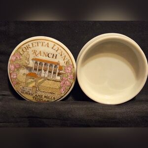 Loretta Lynn's Ranch Hurricane Mills Tenn 24kt Gold Trinket Box Souvenier Japan